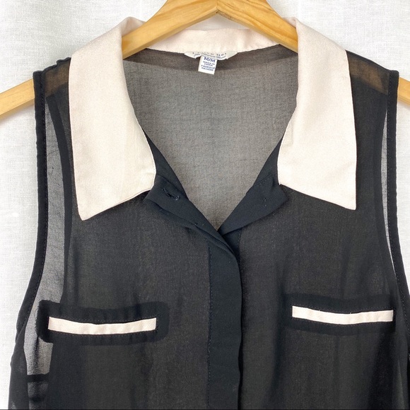 I Love H81 Sheer Sleeveless Blouse - Picture 2 of 5